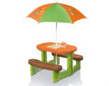 Столик со скамейками и зонтиком Винни-Пух и набором игры Лотто, Smoby