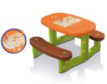 Столик со скамейками Винни-Пух и набором игры Лотто, Smoby