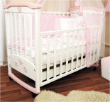 Детская кроватка Верес  Соня ЛД 2 бело-розовая