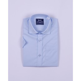 Школьная рубашка Bogi 0200/19 голубая, с коротким рукавом